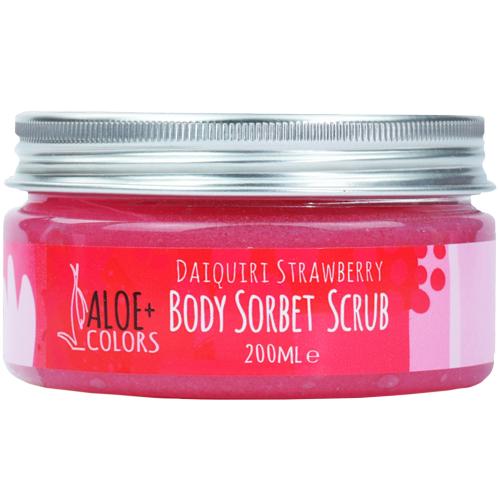 Aloe+ Colors Daiquiri Strawberry Body Sorbet Scrub Απολεπιστικό Σώματος με Βιολογική Αλόη & Άρωμα Κοκτέιλ Daiquiri Φράουλα 200ml